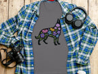 Floral Dog Silhouette Graphic Tee shirt product