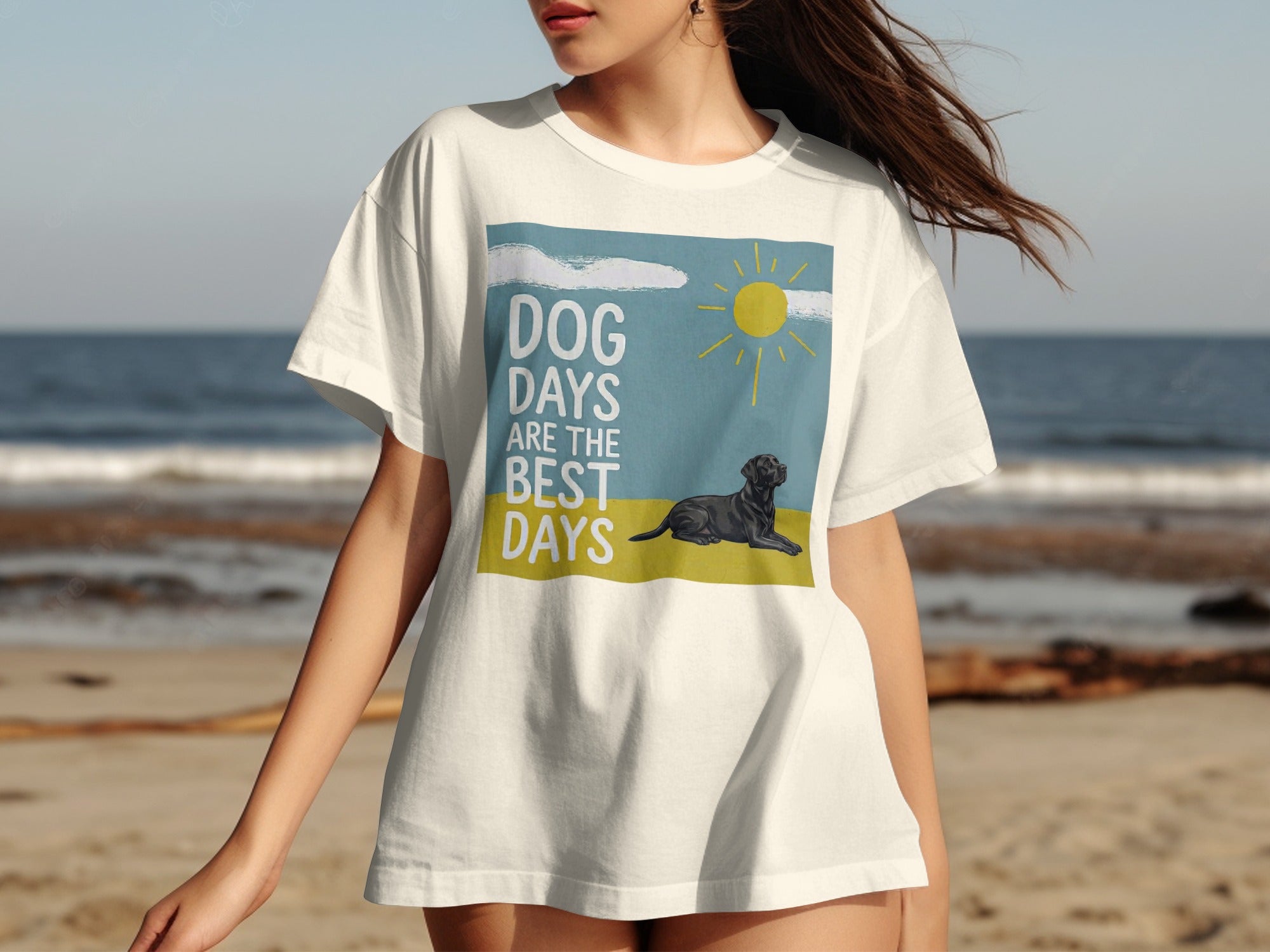 Dog Days Are The Best Days Beach T-Shirt