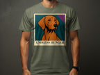 T-shirt with a graphic of a dog's head and the text "ENDLESS HUNGER".
