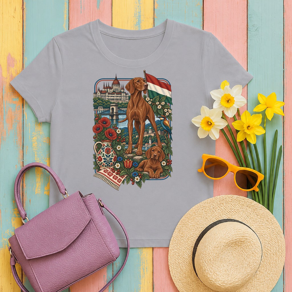 Vizsla Hungary Heritage tee, Athletic Heather