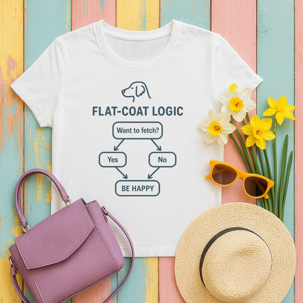 Flat-Coat Logic Flowchart Tee in White