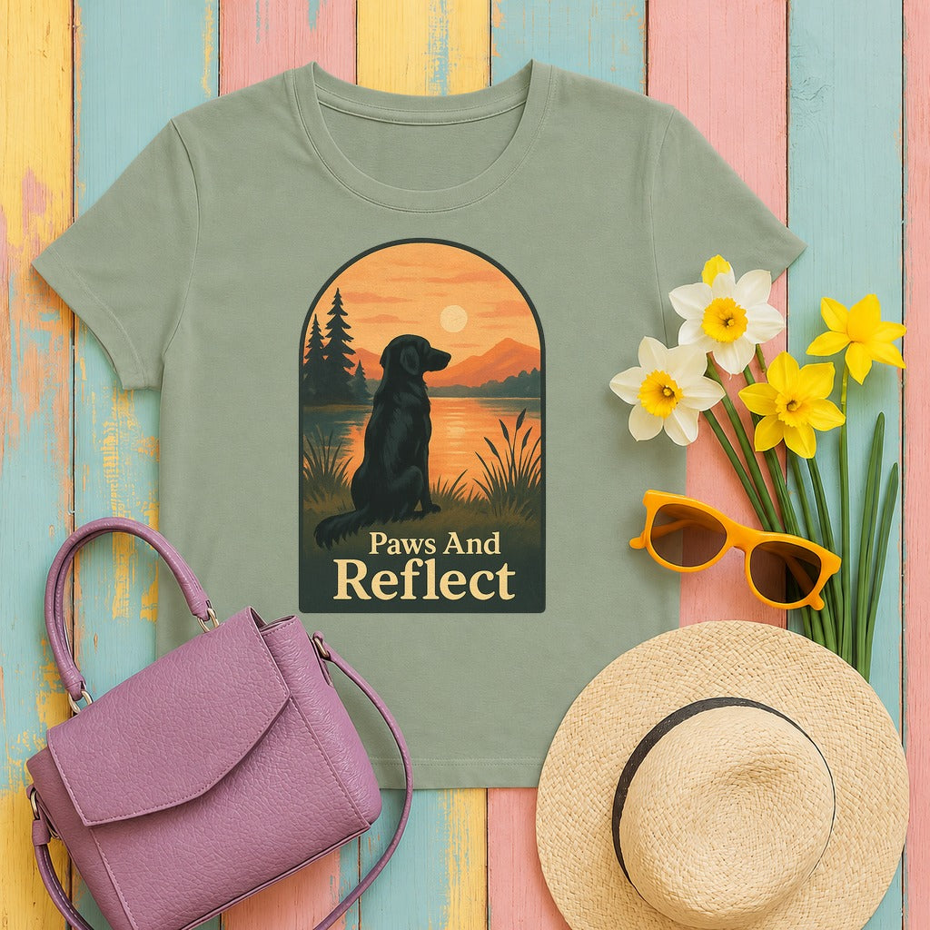 Flat-Coat Paws and Reflect Tee in Sage