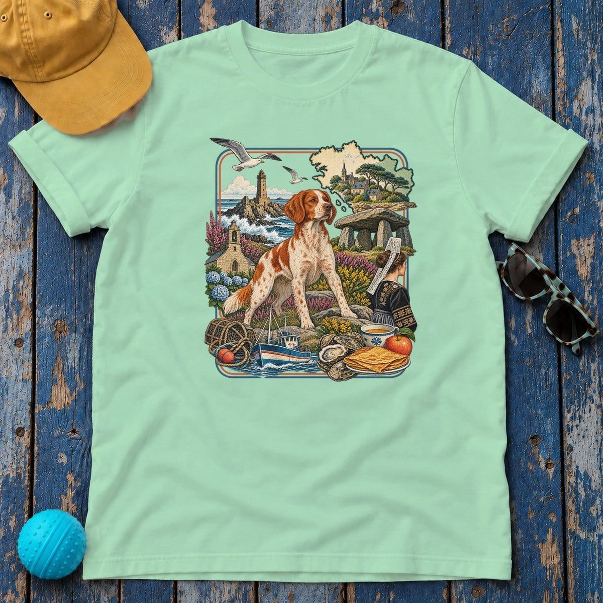 Brittany France Heritage T-Shirt in Mint