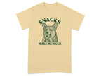 Snacks Make Me Nicer Cute Dog Graphic Tee