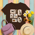 Aussie Life Vintage Stamps T-Shirt in Dark Chocolate