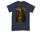 Mona Lisa with Dog Funny Graphic Design T-Shirt