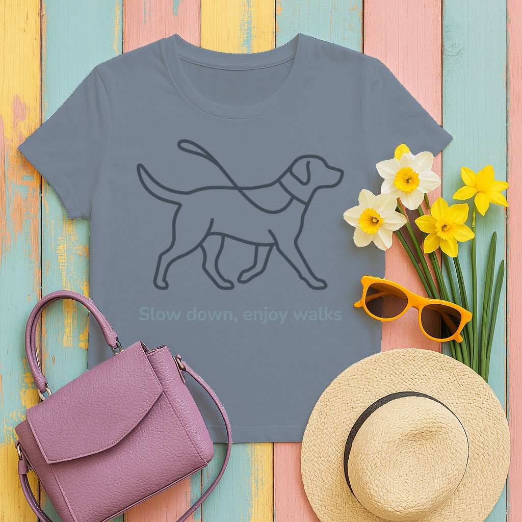 Enjoy Walks Lab T-Shirt in Blue Jean