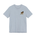 Every Walk Is An Investigation Beagle Back Print Tee in Light Blue, front pocket