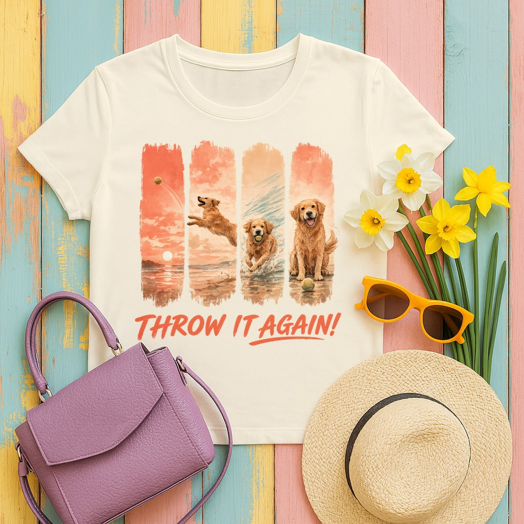 Golden Playtime Beach T-Shirt in Natural