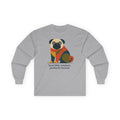 The Feral Creature Pug Long Sleeve Tee in Sport Grey