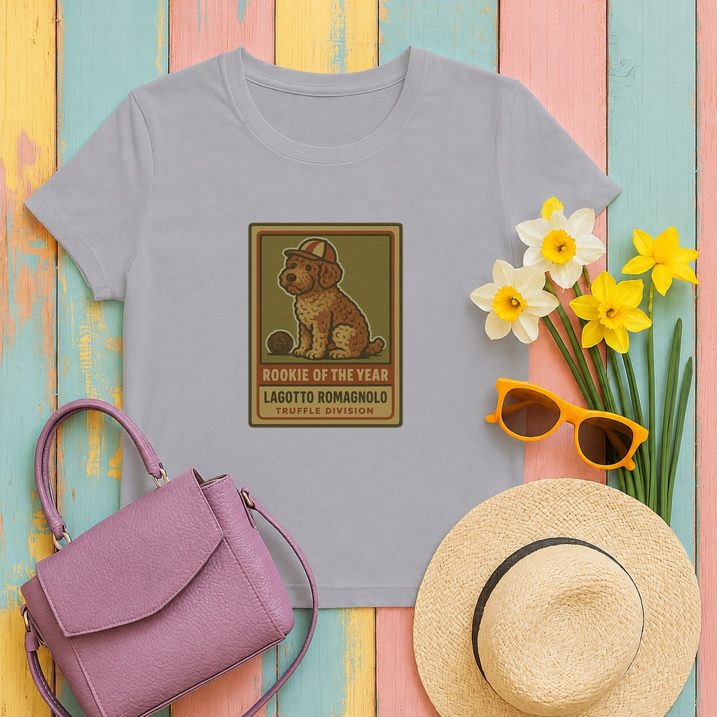 lagotto romagnolo rookie-card tee flat lay hero