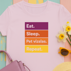 Eat, Sleep, Pet Vizslas, Repeat Colorblock T-Shirt
