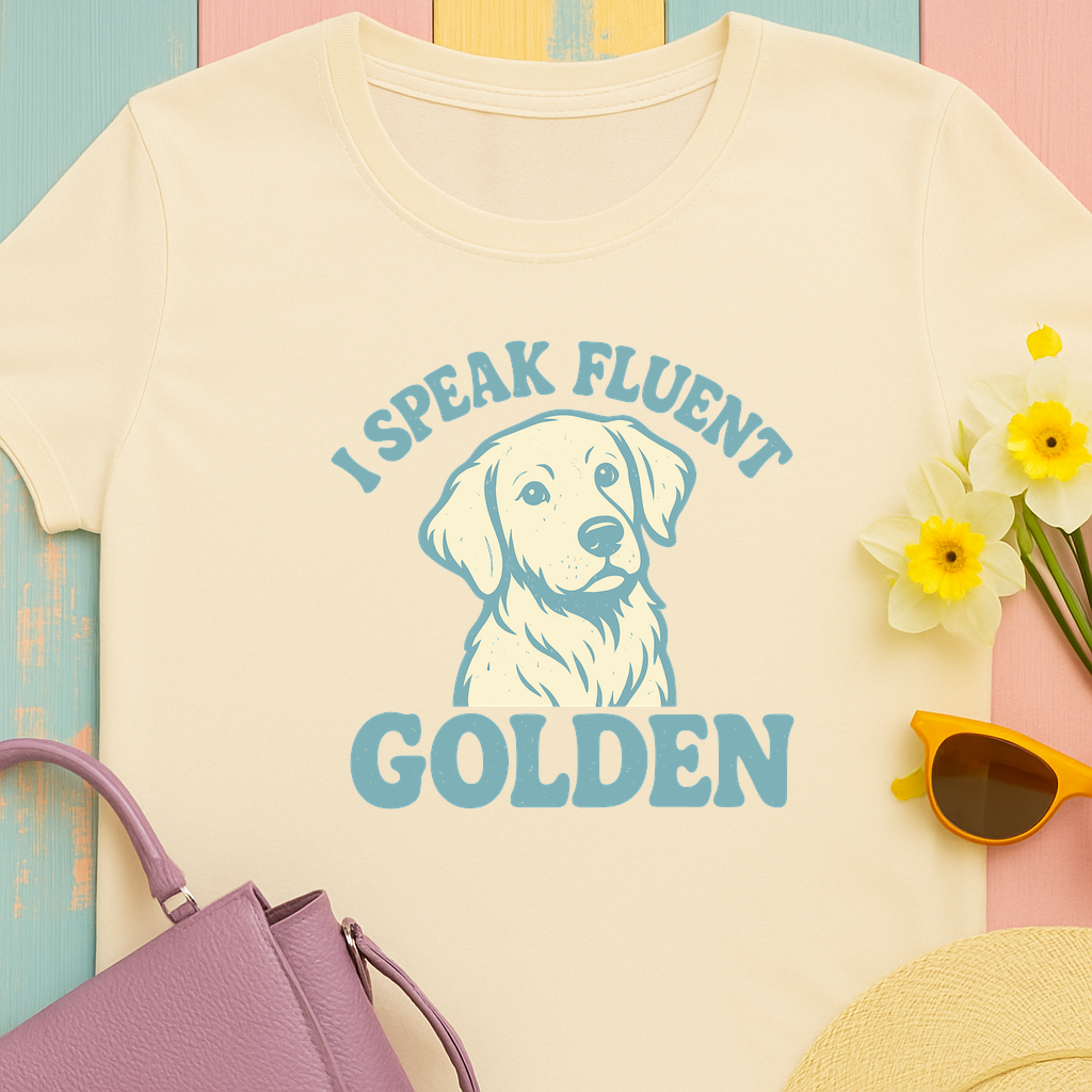 Golden Retriever "I Speak Fluent Golden" T-shirt