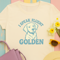 Golden Retriever "I Speak Fluent Golden" t-shirt, view 4