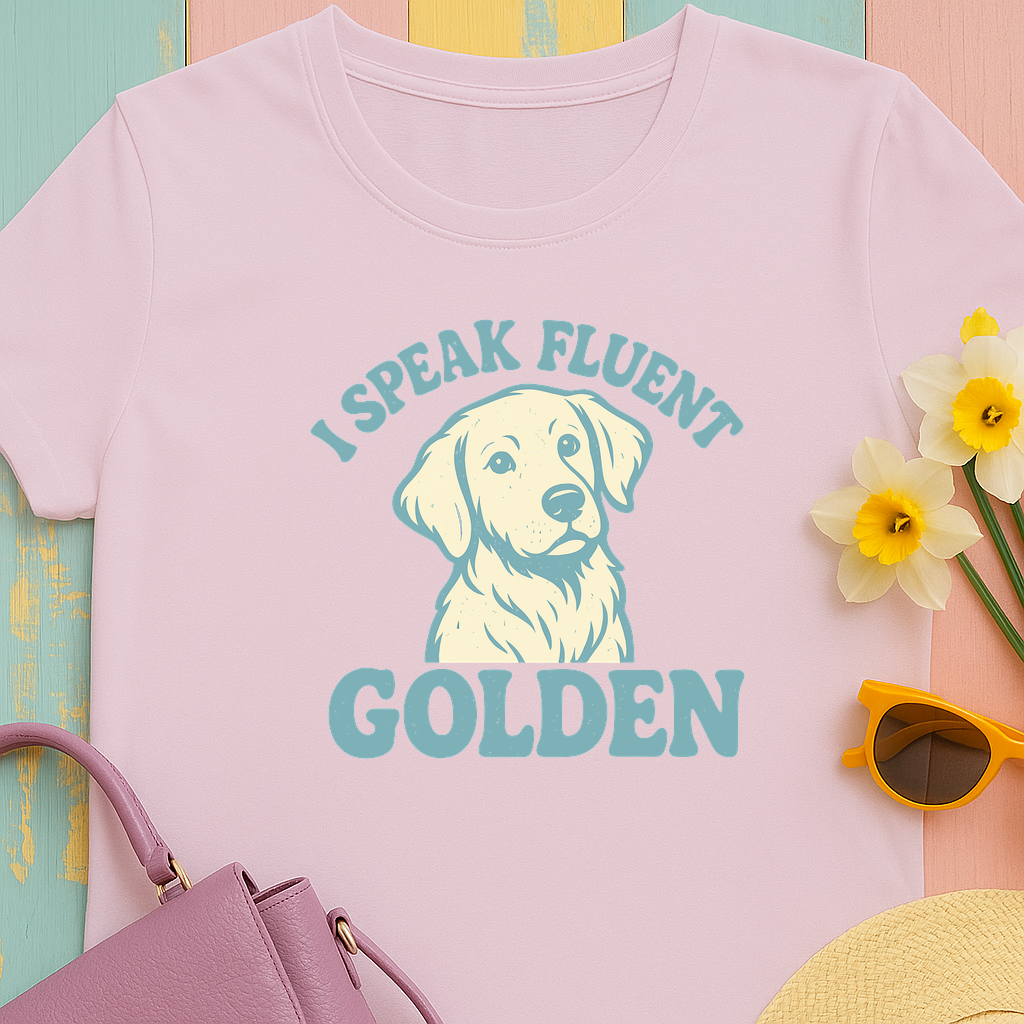 Golden Retriever "I Speak Fluent Golden" T-shirt