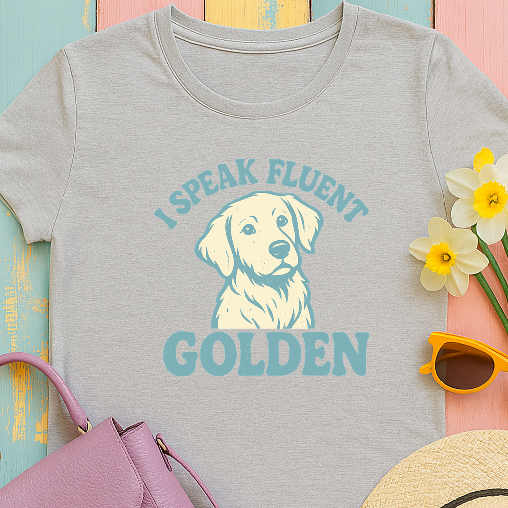 Golden Retriever "I Speak Fluent Golden" T-shirt