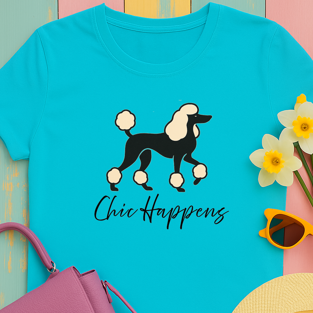 Standard Poodle 'Chic happens' T-shirt