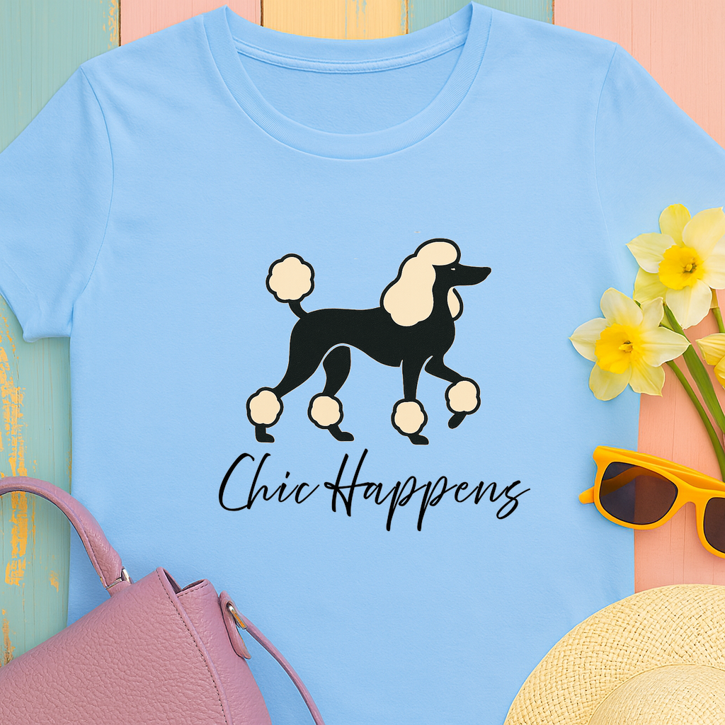 Standard Poodle 'Chic happens' T-shirt