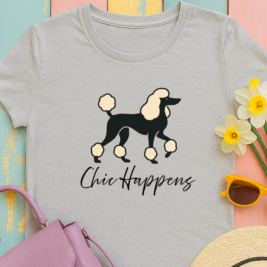 Standard Poodle 'Chic happens' T-shirt