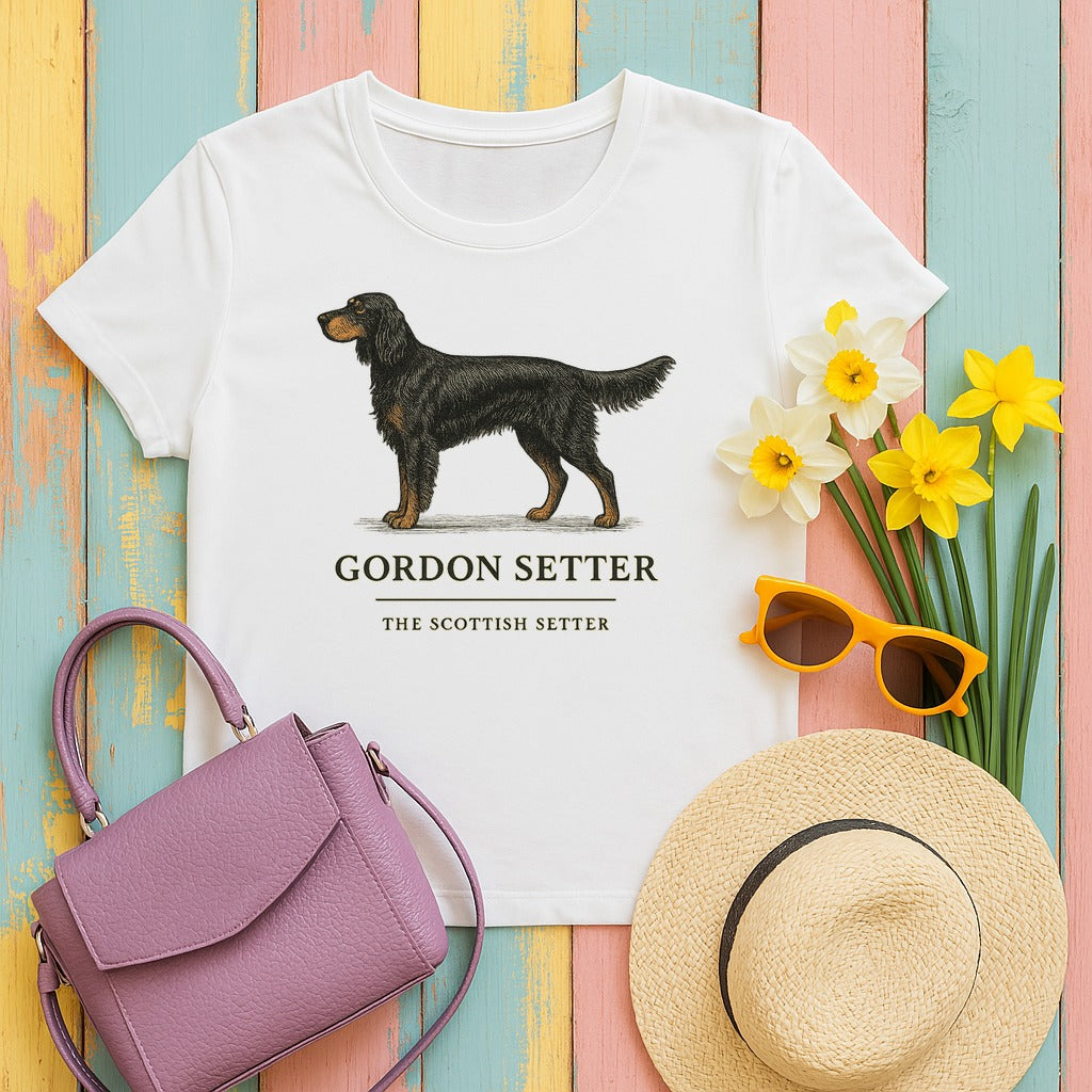 Gordon Setter Field Guide Tee in White