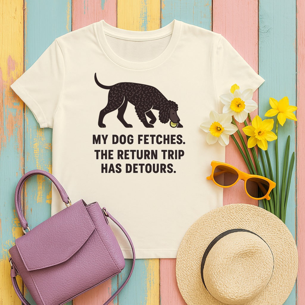 Irish Water Spaniel Return Trip Has Detours Tee in Natural