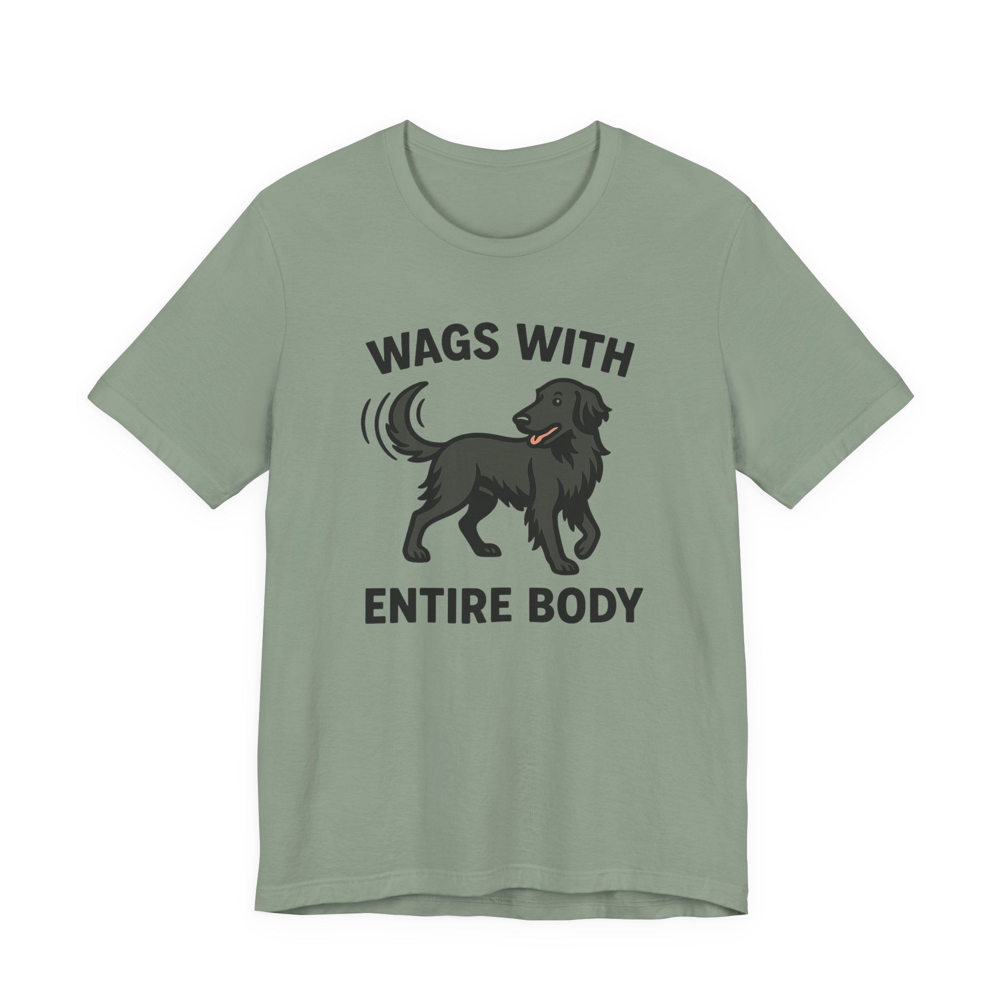 Flat-Coat Wags With Entire Body Tee