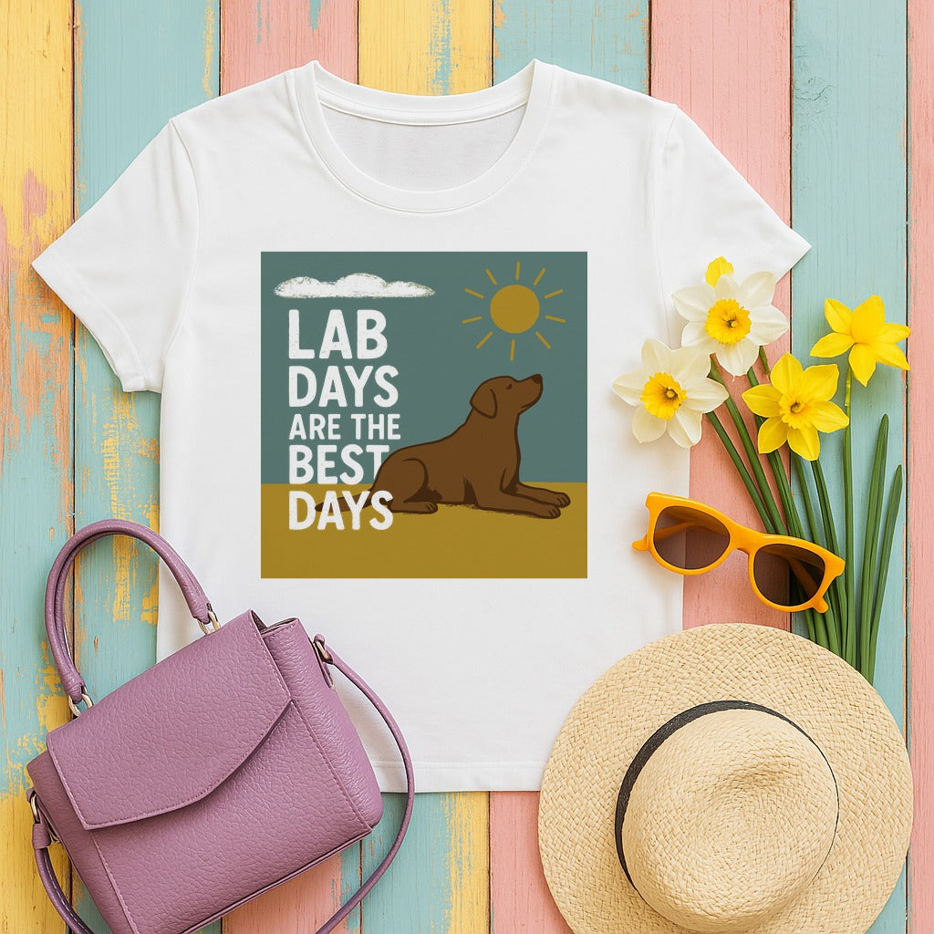 Lab Days Are The Best Days T-shirt in White