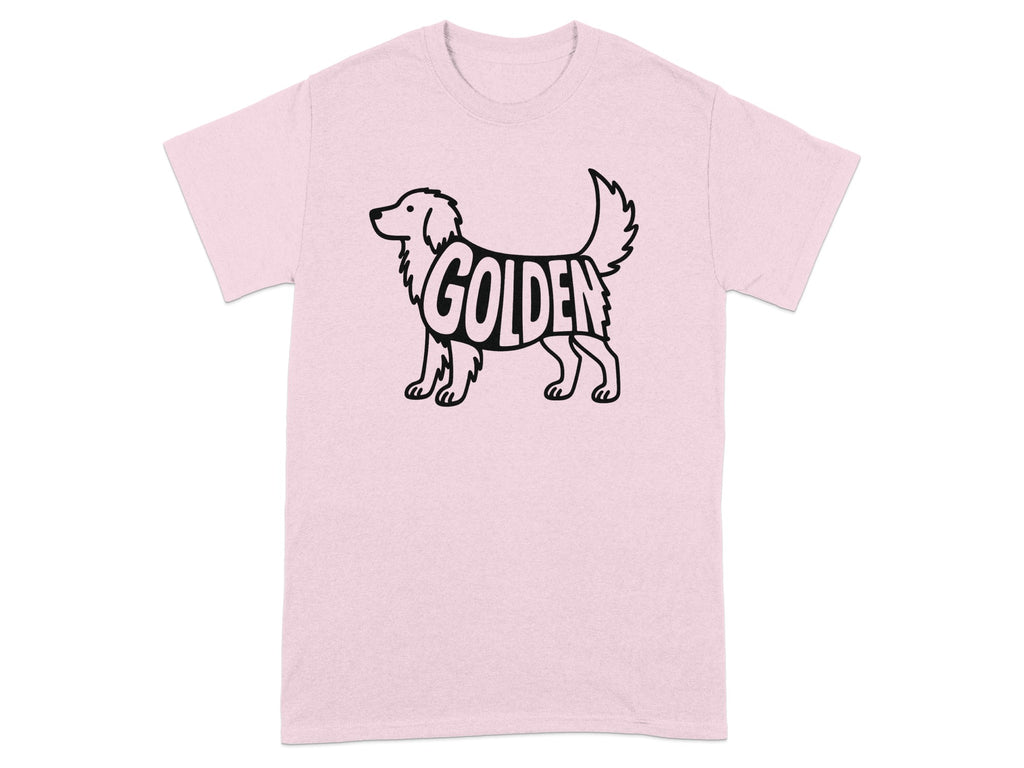 Golden Retriever Silhouette Pink T-Shirt Product