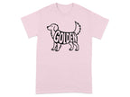 Golden Retriever Silhouette Pink T-Shirt Product