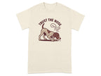 Cream t-shirt with brown speckled dog and text "TRUST THE NOSE."