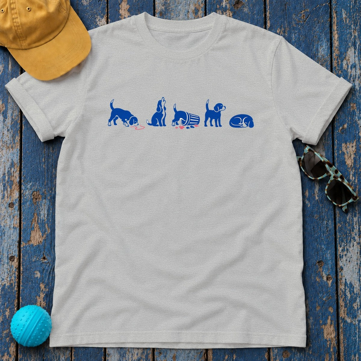 Canine Antics Beagle T-Shirt in Sport Grey