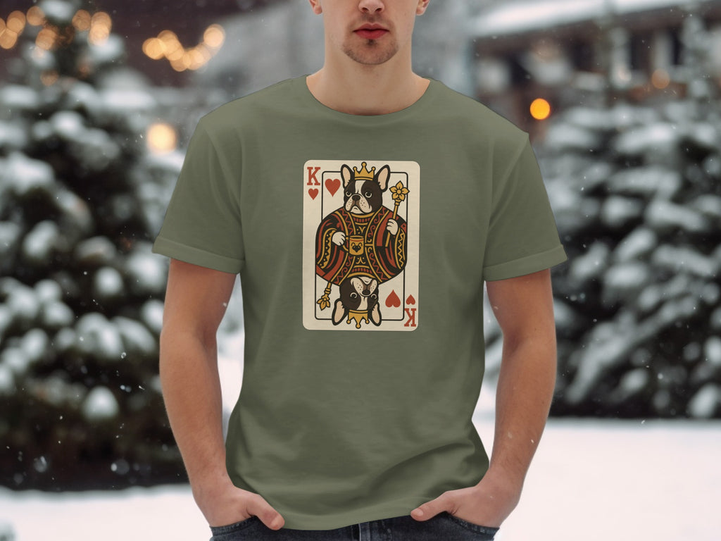 King of Hearts Artistic Playing Card Graphic T-Shirt