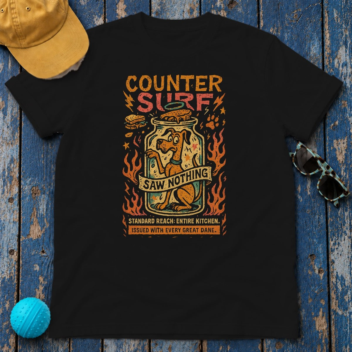 Great Dane Counter Surf T-Shirt in Black