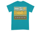 Dog Days Are the Best Days Golden Retriever T-Shirt Tropical Blue T-shirt