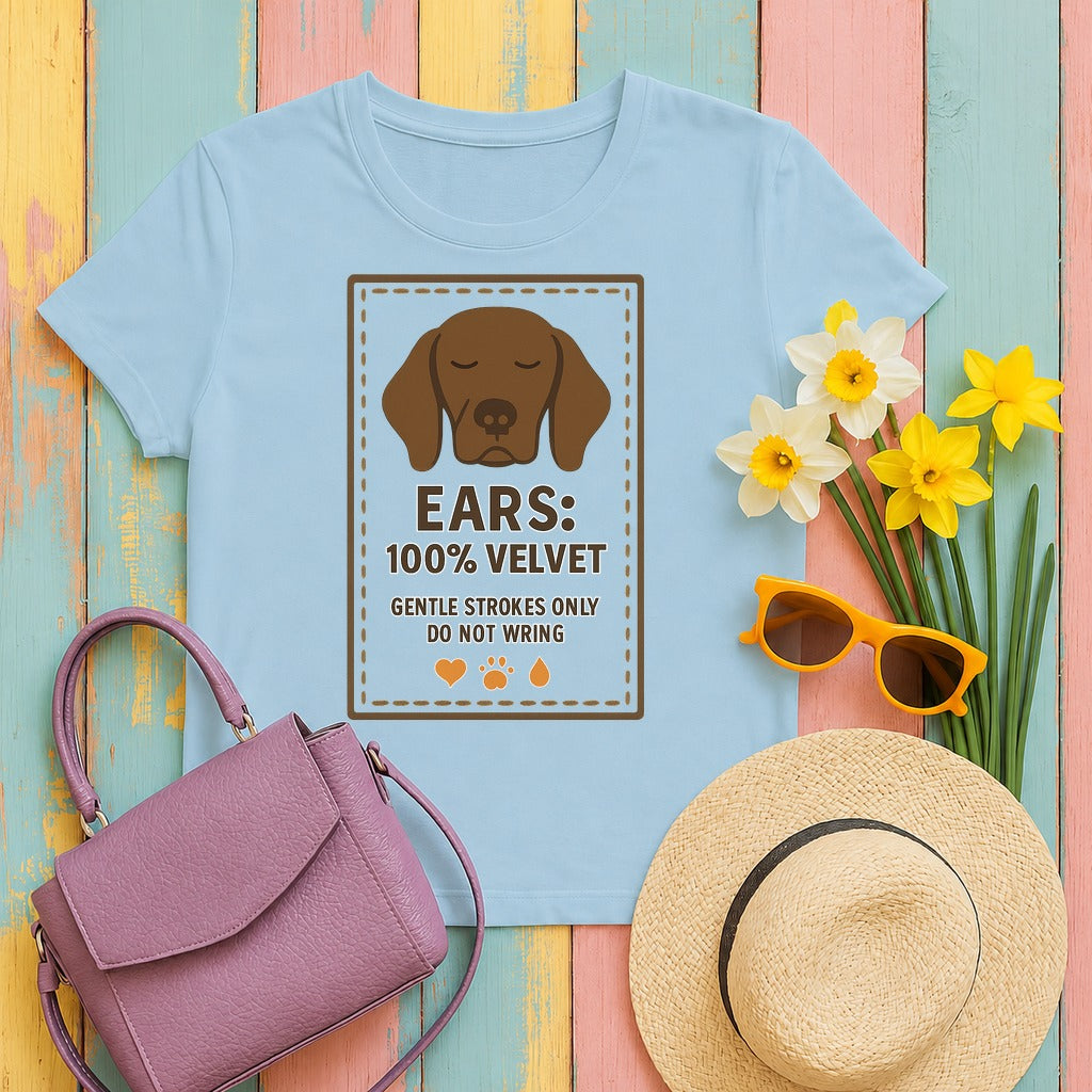 German Shorthaired Pointer Velvet Ears T-shirt in Light Blue