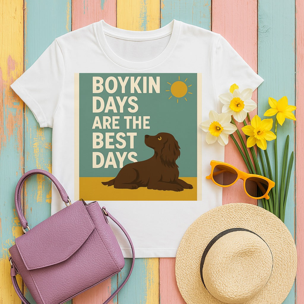 Boykin Spaniel Days Are the Best Days T-shirt in White