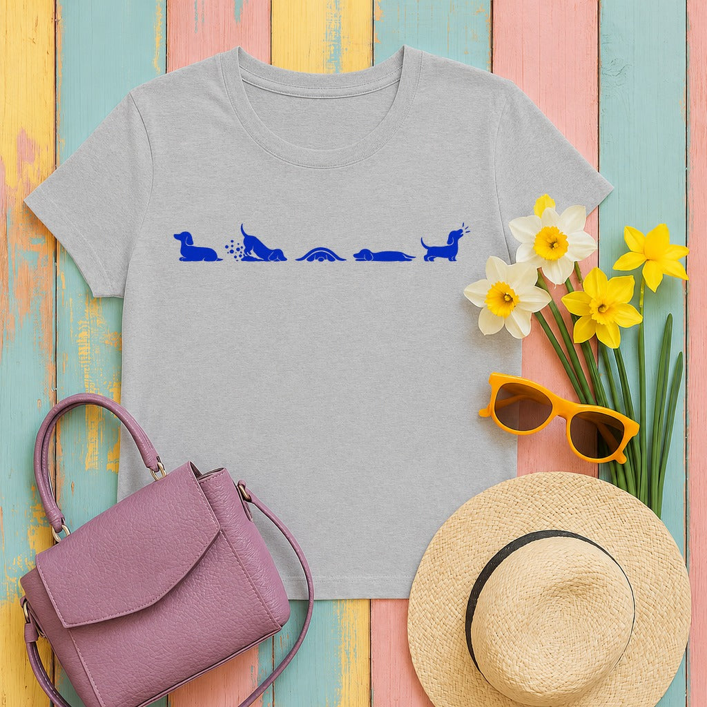 The Dachshund Chronicle T-Shirt in Sport Grey