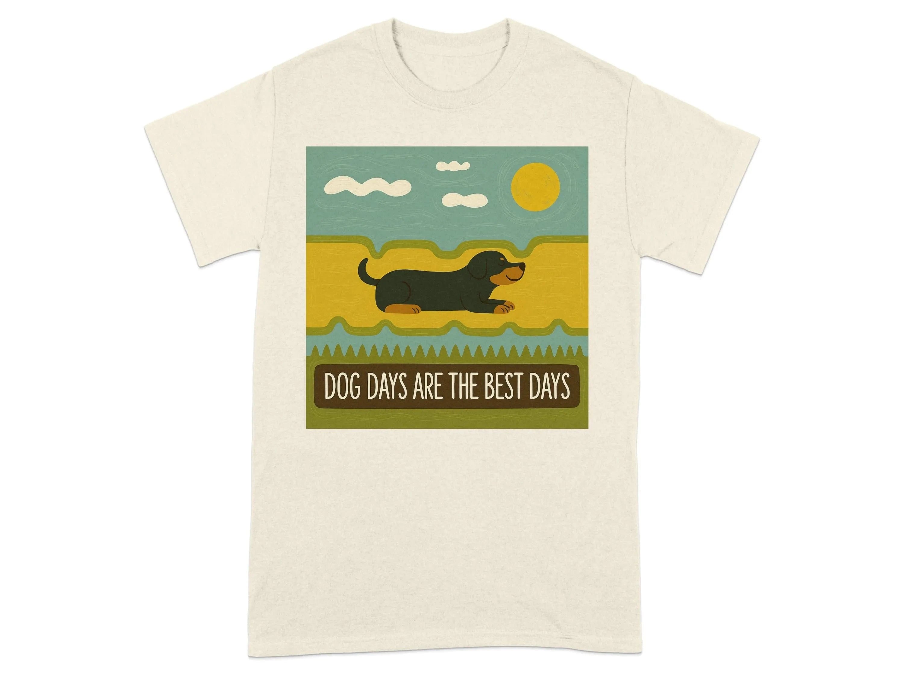 Dog Days Are The Best Days Gordon Setter T-Shirt Natural T-shirt