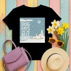 Dog Days Are The Best Days Winter T-Shirt Black T-shirt