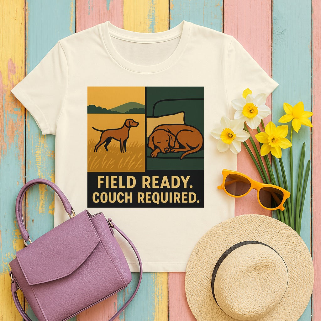 Vizsla Field Ready Couch Required Tee in Natural