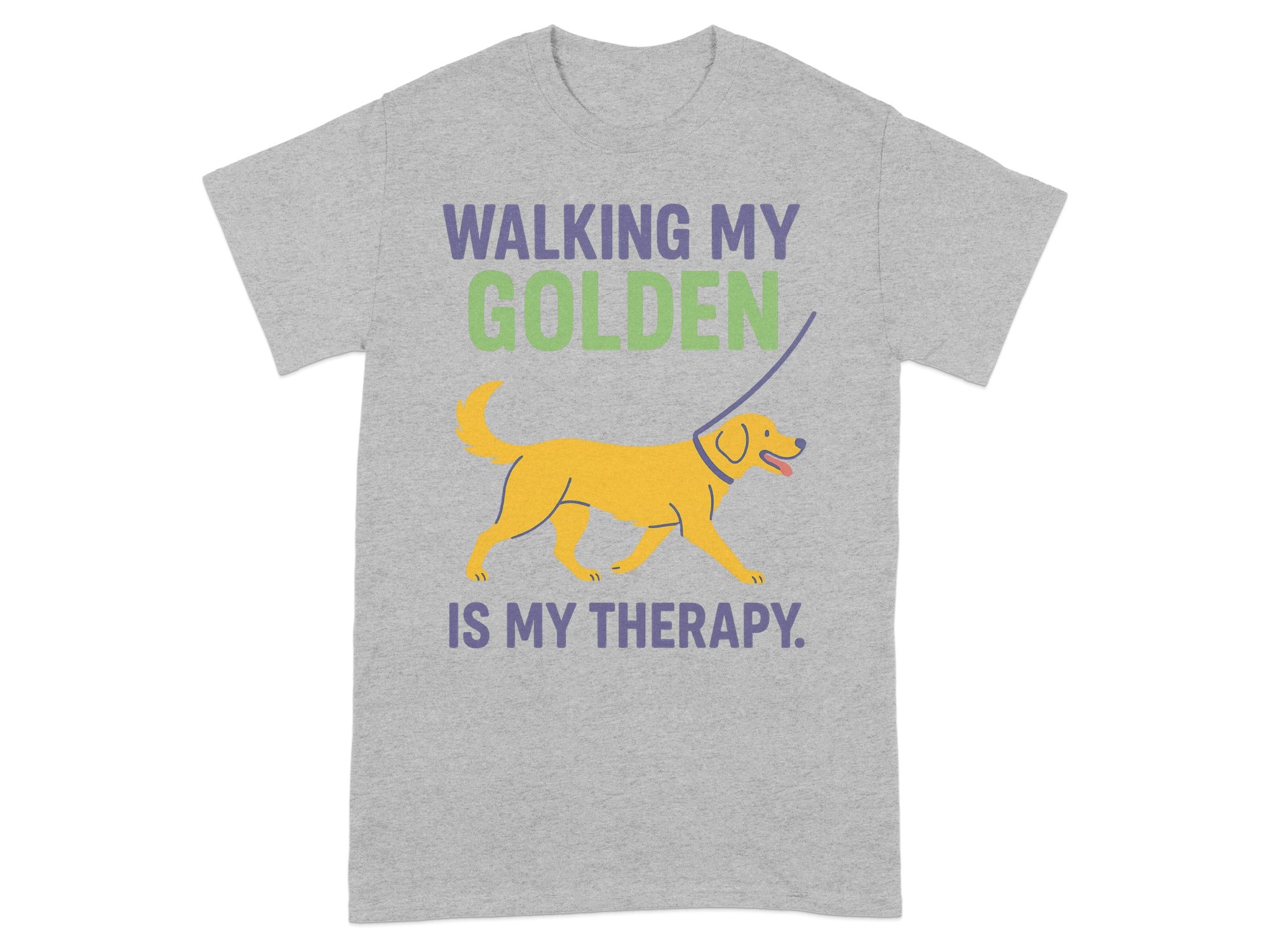 Walking My Golden Is My Therapy T-Shirt