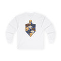 Labrador Retriever Hanukkah Dreidel long sleeve tee in White