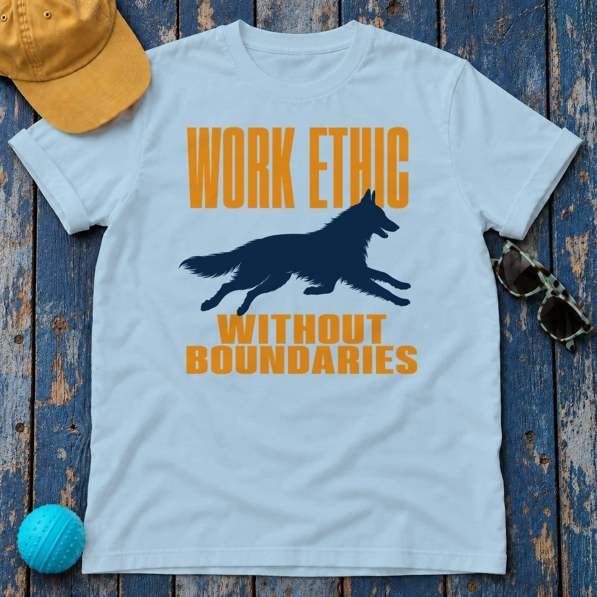 Unleashed Belgian Tervuren T-Shirt in Light Blue