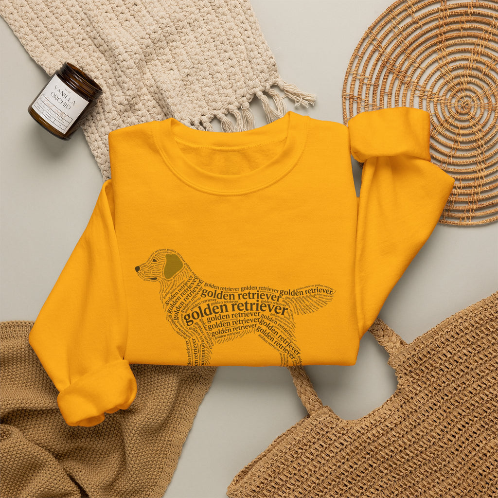 Golden Retriever Typographic Art Sweatshirt