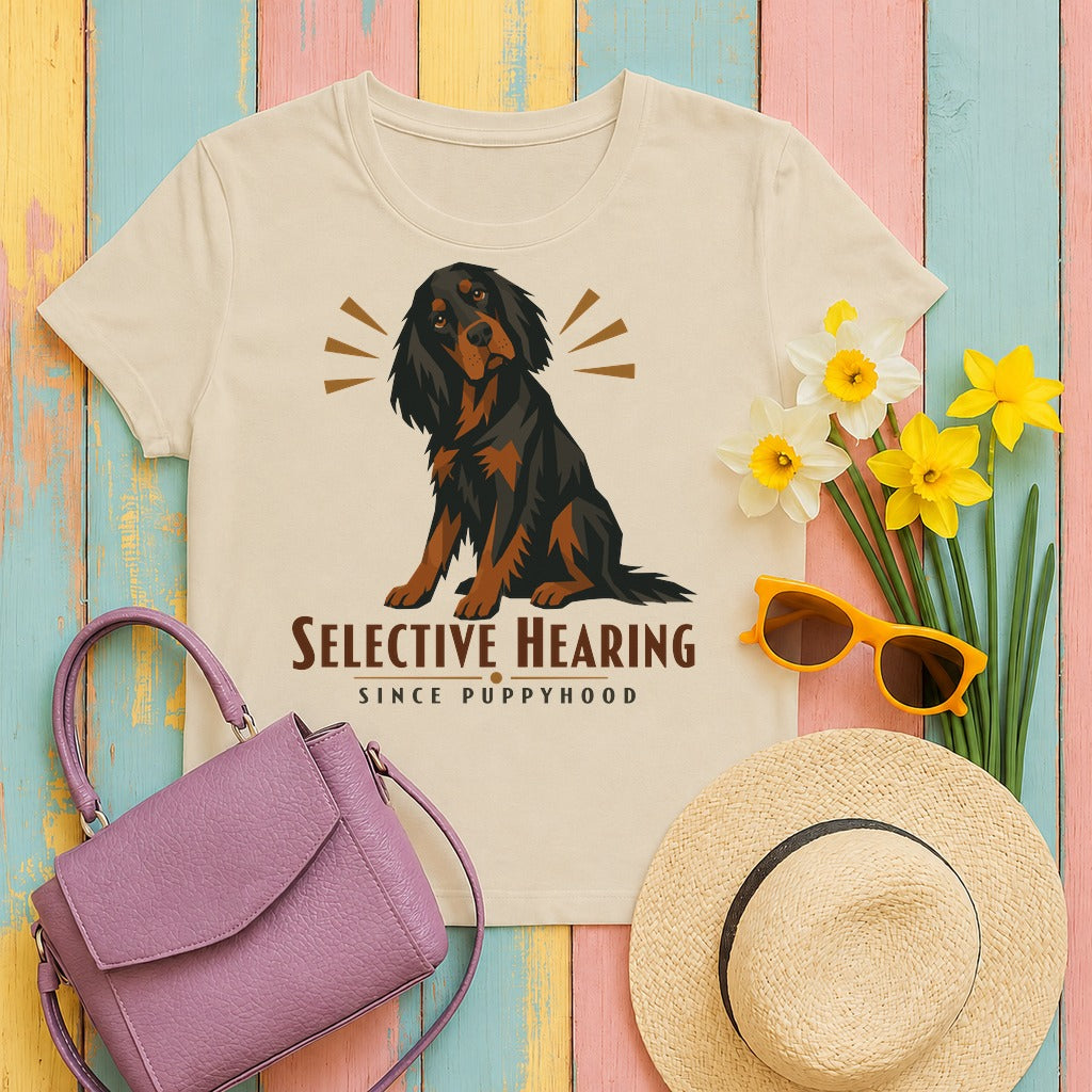 migbackfill selective-hearing-gordon-setter-t-shirt tee flat lay hero v8