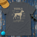 Vizsla Patent Blueprint Premium T-shirt in Charcoal