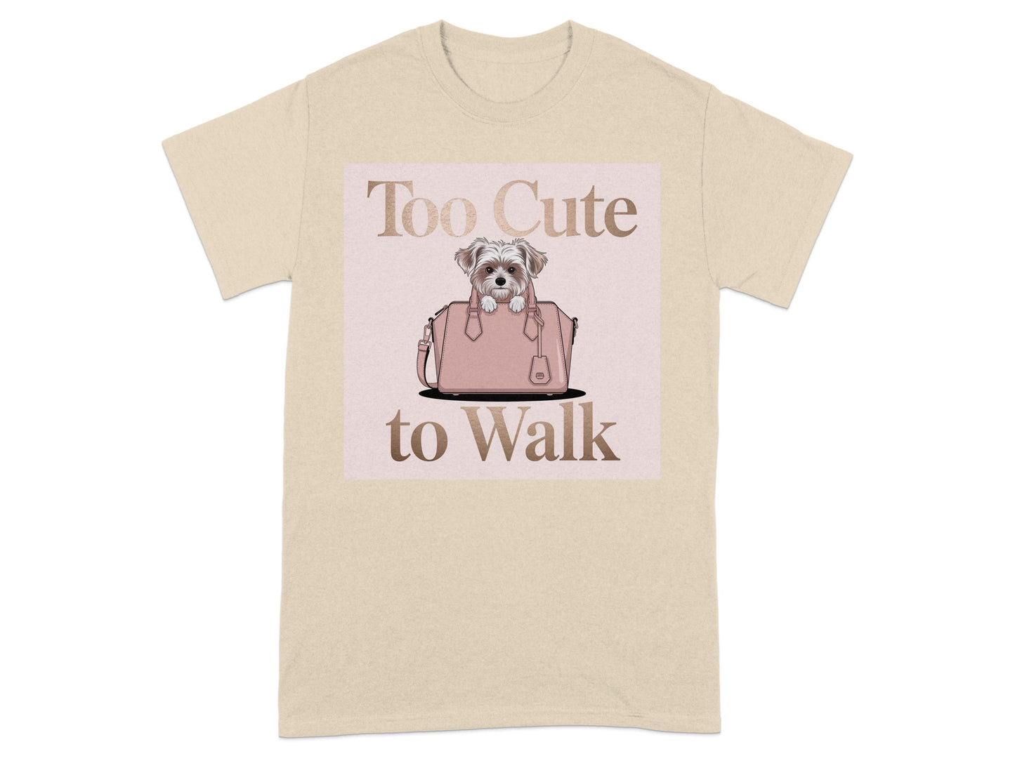Too Cute to Walk Adorable Dog Print T-Shirt product type