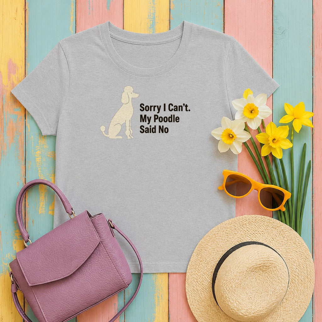 Poodle's Directive: Said No Premium T-Shirt in Sport Grey