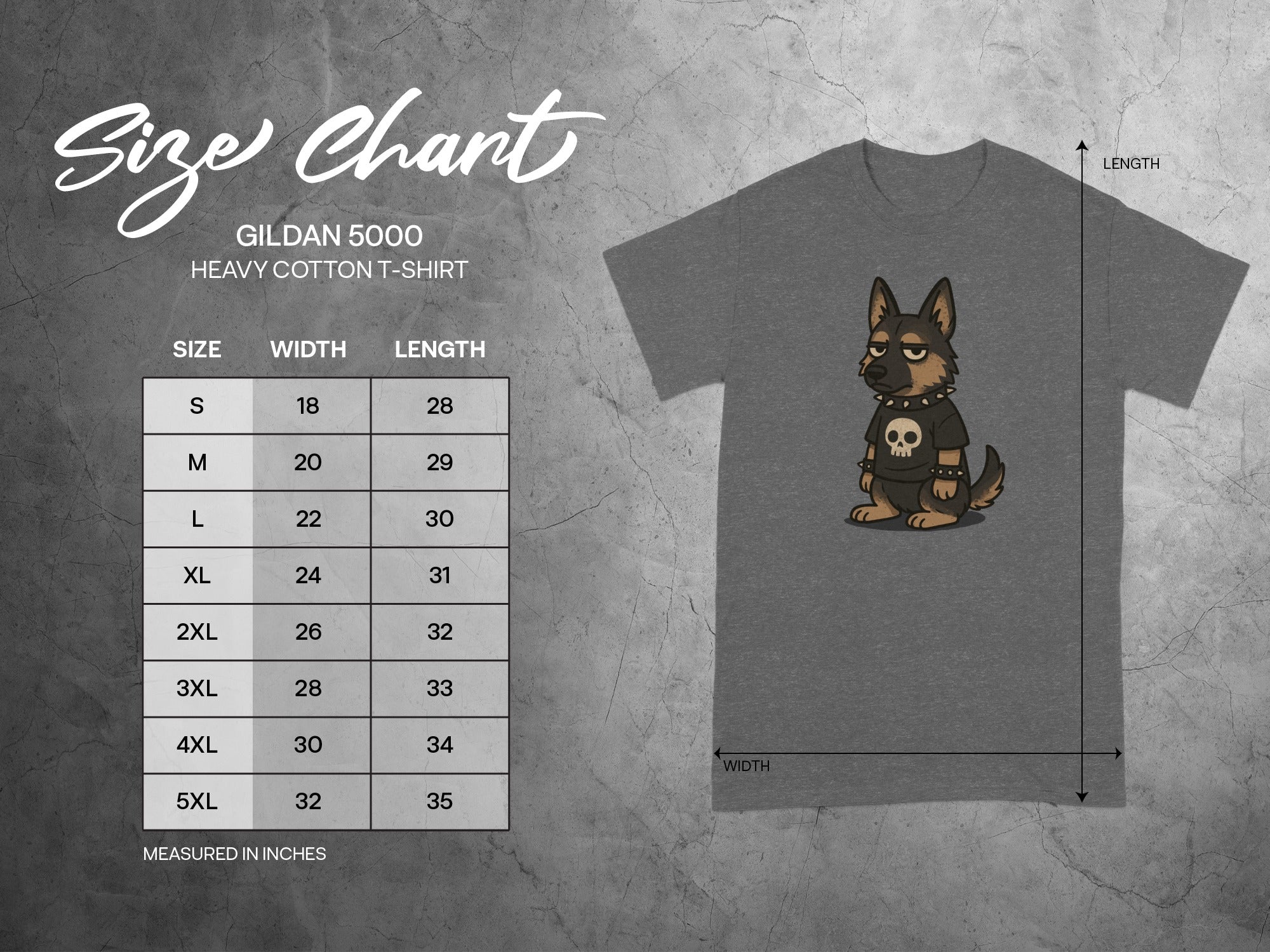 German Shepherd with Skull Shirt Design Product