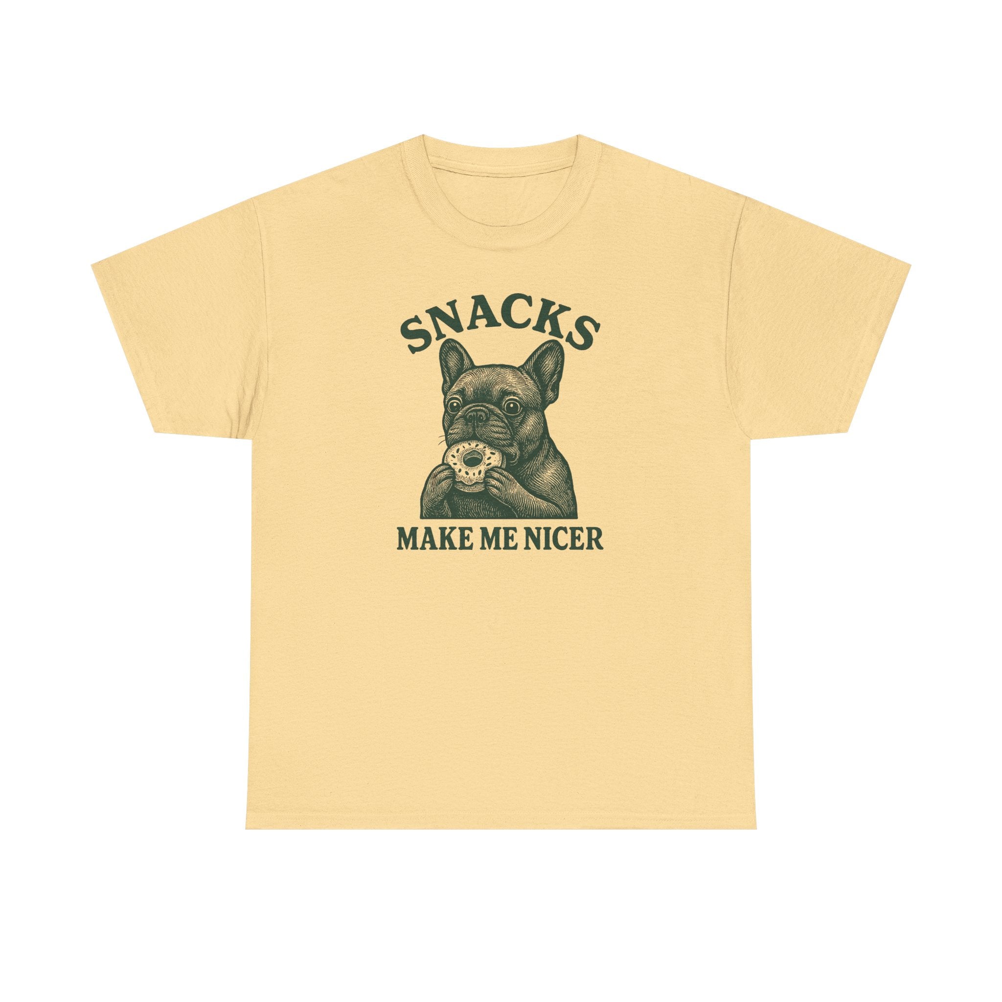Snacks Make Me Nicer French Bulldog Lover Donut T-Shirt